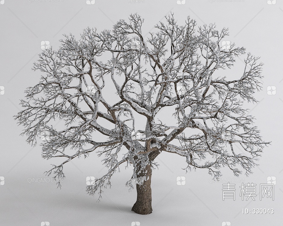 树雪景树3D模型下载【ID:330043】