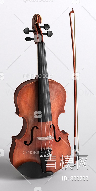 小提琴3D模型下载【ID:330203】
