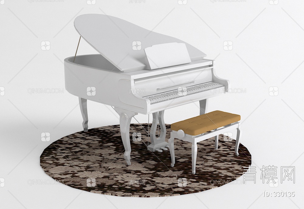 钢琴3D模型下载【ID:330135】