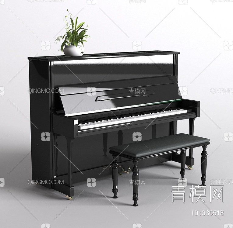 钢琴3D模型下载【ID:330518】
