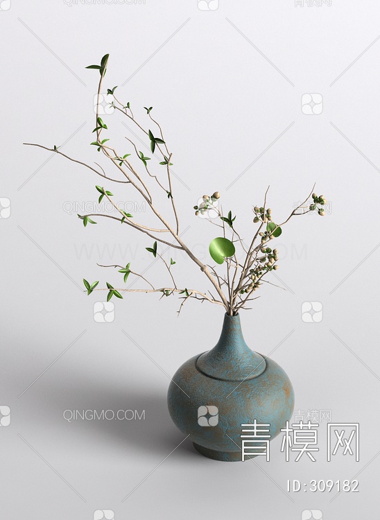 瓷器花瓶3D模型下载【ID:309182】