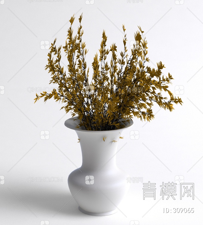 瓷器干花瓶3D模型下载【ID:309065】