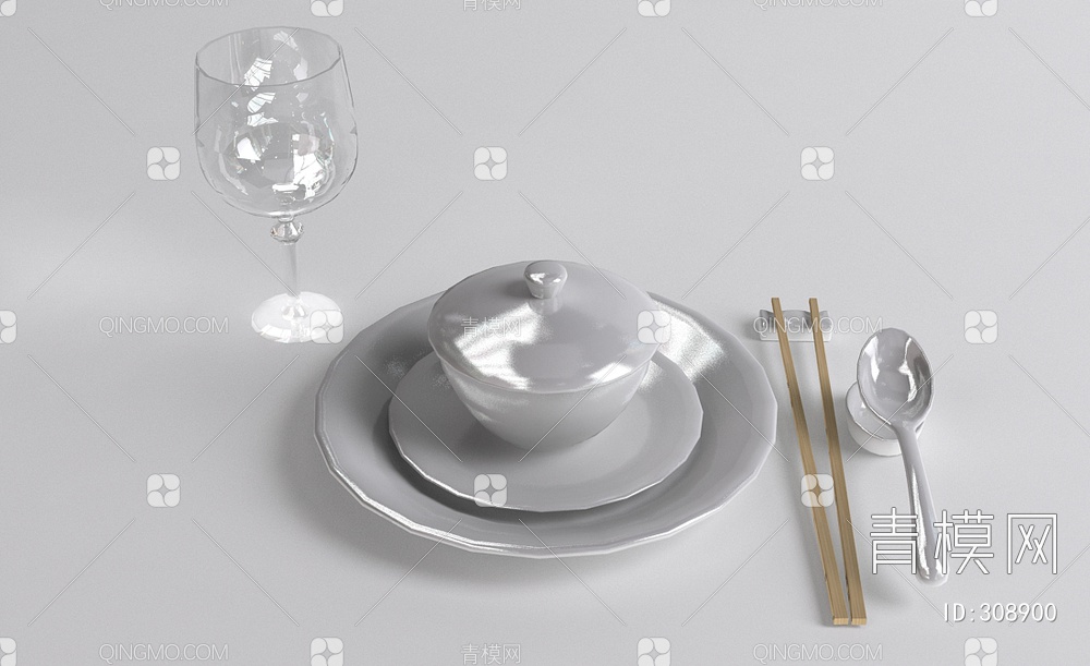 餐具3D模型下载【ID:308900】