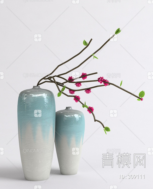 花瓶3D模型下载【ID:309111】