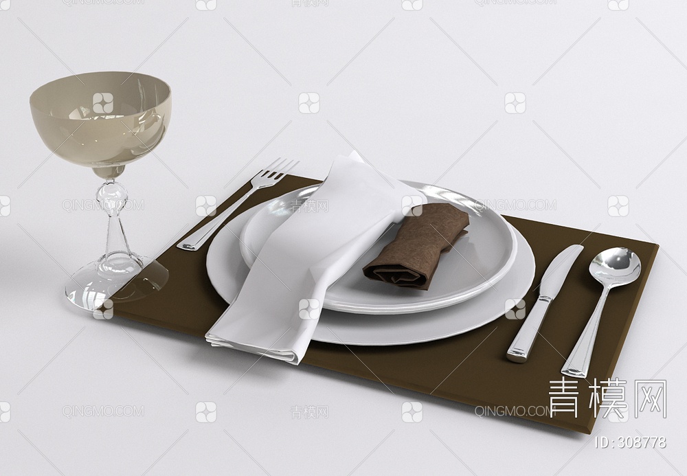 餐具3D模型下载【ID:308778】