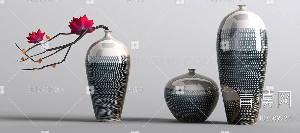 瓷器花瓶3D模型下载【ID:309223】