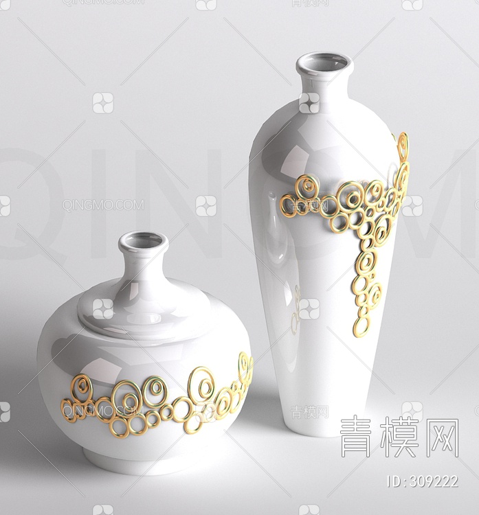 瓷器花瓶3D模型下载【ID:309222】