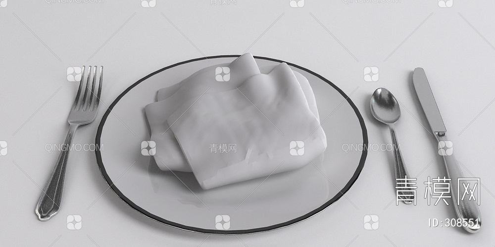 餐具3D模型下载【ID:308551】