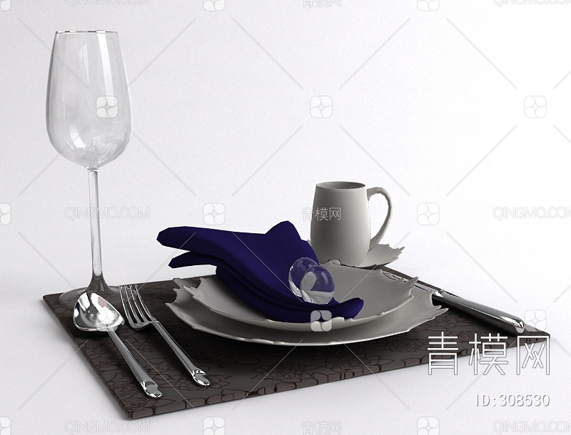 餐具3D模型下载【ID:308530】