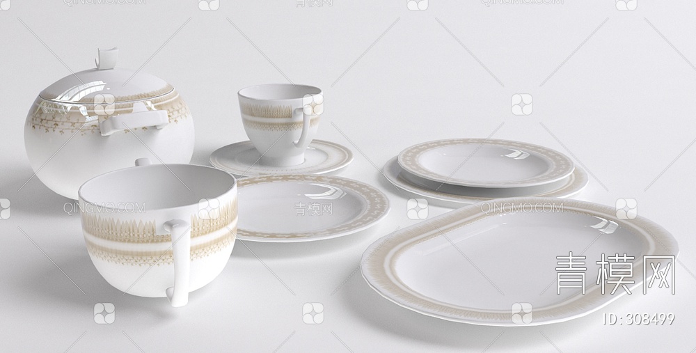 餐具3D模型下载【ID:308499】