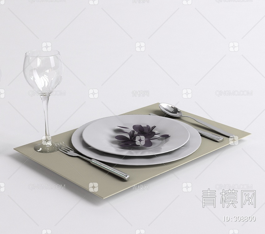 餐具3D模型下载【ID:308800】