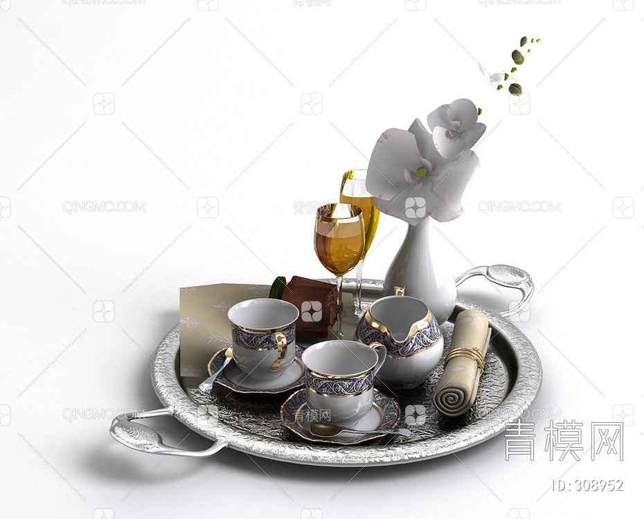 茶具3D模型下载【ID:308952】