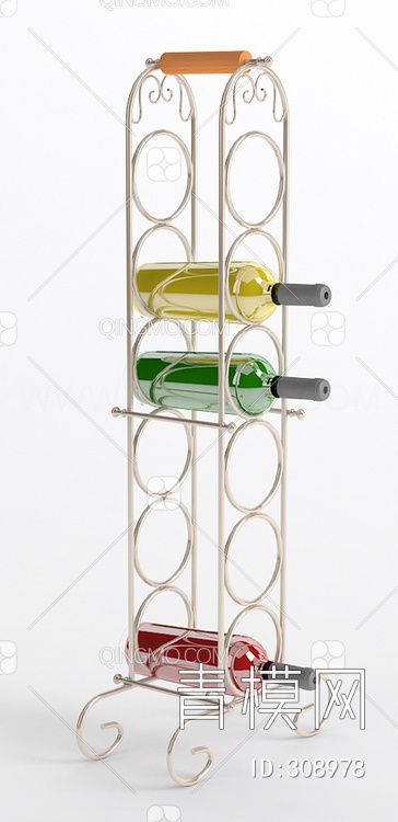 酒瓶 酒架3D模型下载【ID:308978】