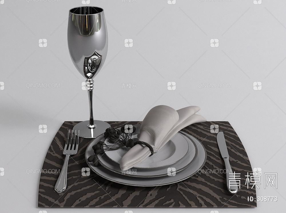 餐具3D模型下载【ID:308773】