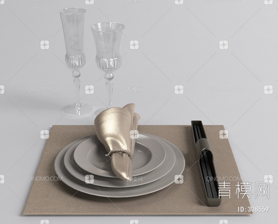 餐具3D模型下载【ID:308559】