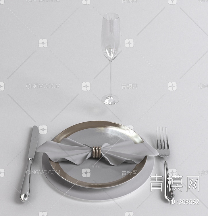 餐具3D模型下载【ID:308562】