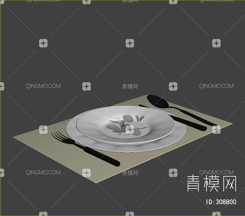 餐具3D模型下载【ID:308800】