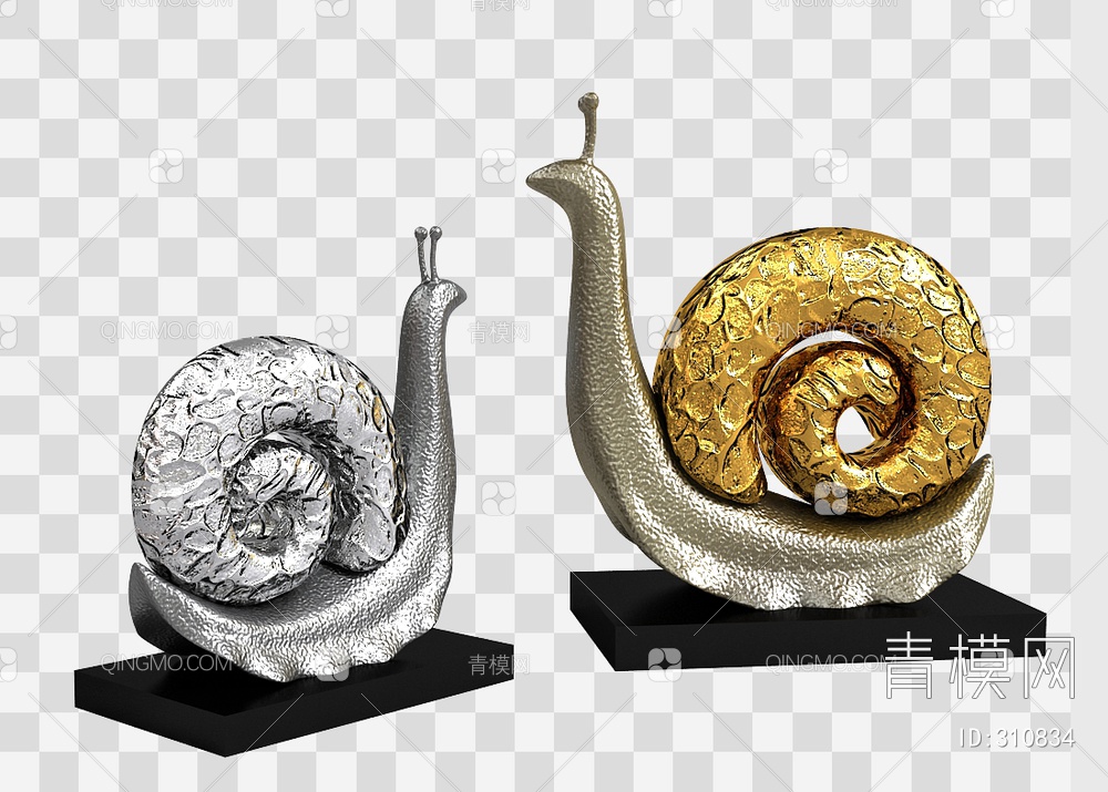 饰品蜗牛3D模型下载【ID:310834】