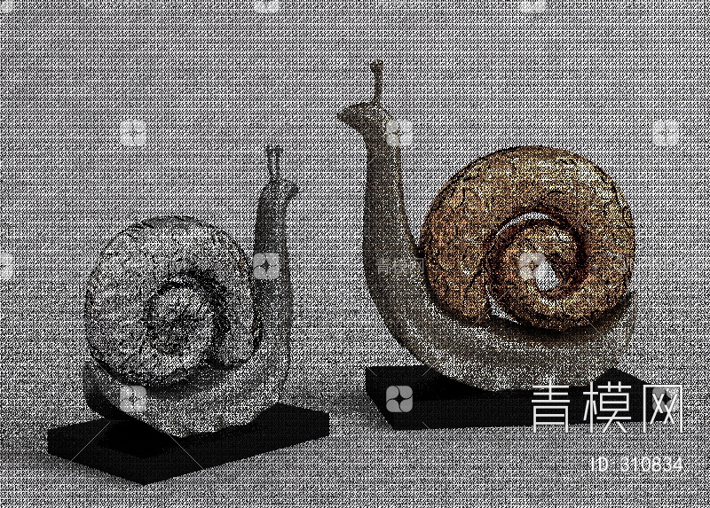 饰品蜗牛3D模型下载【ID:310834】