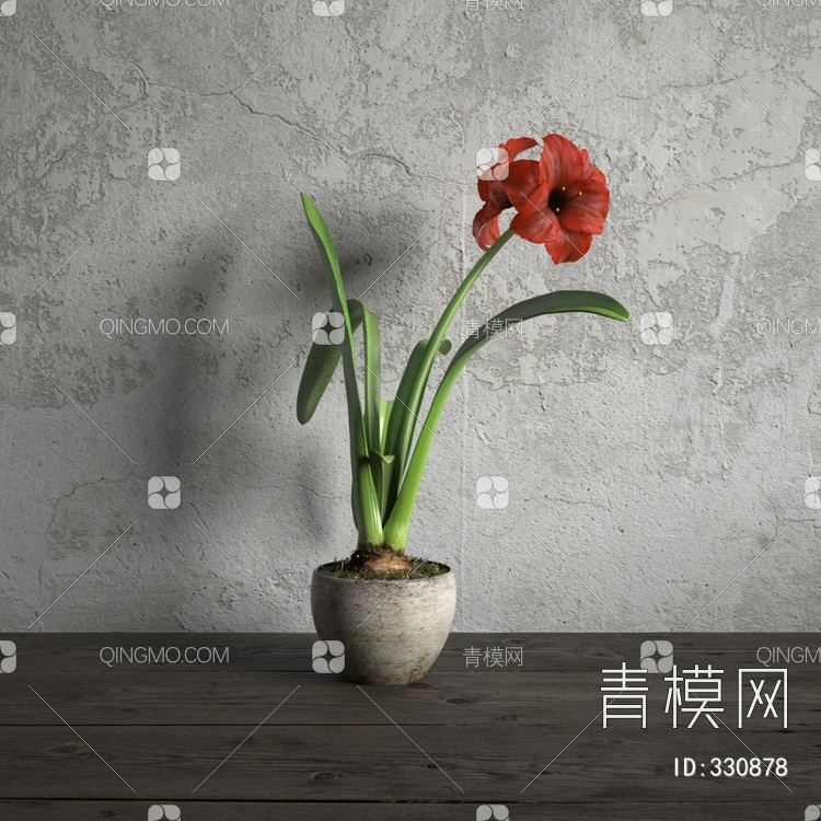 室内盆栽植物3D模型下载【ID:330878】