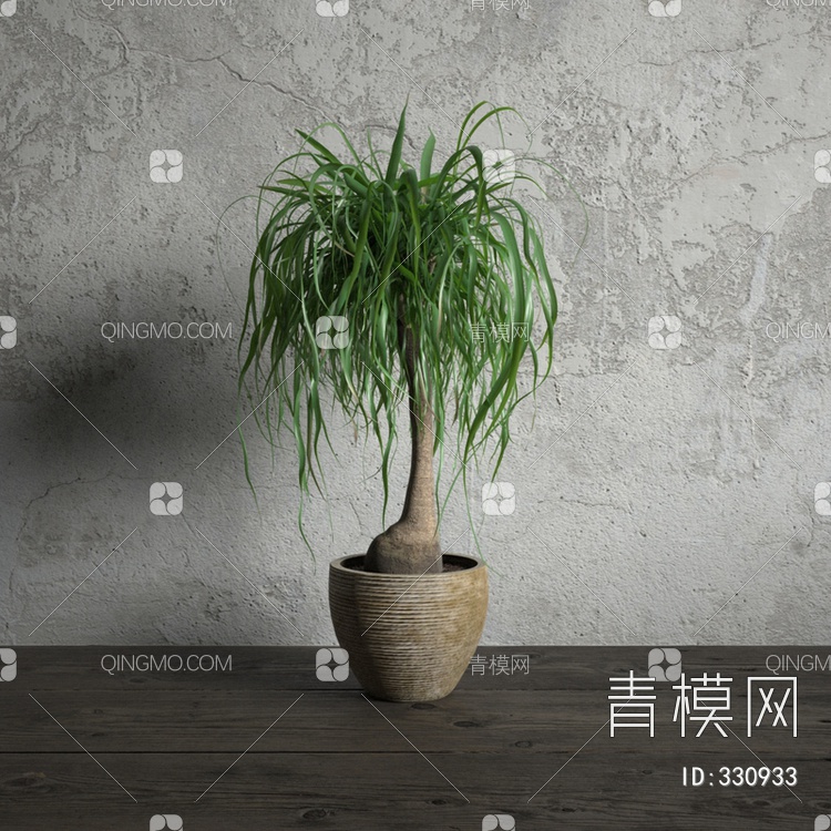 室内盆栽植物3D模型下载【ID:330933】