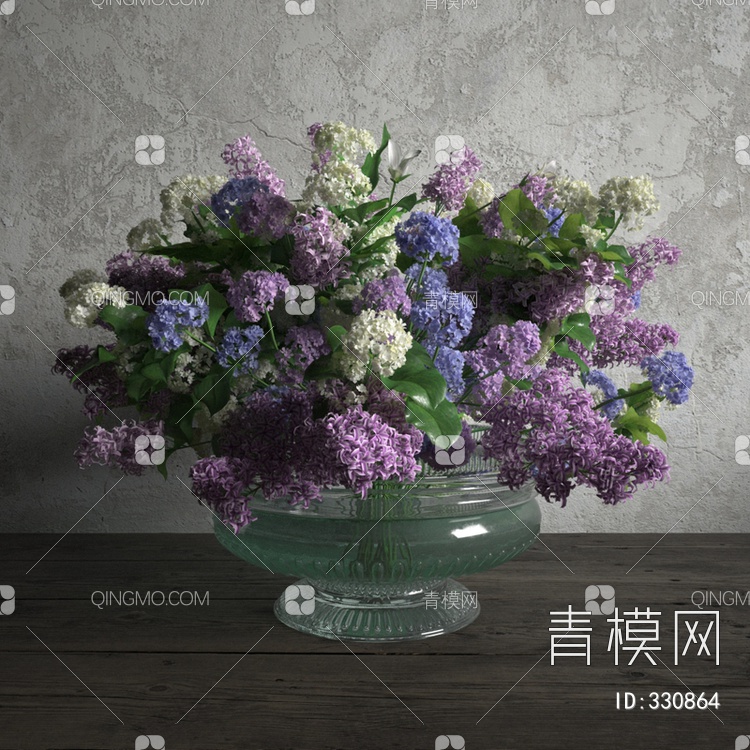 室内盆栽植物3D模型下载【ID:330864】
