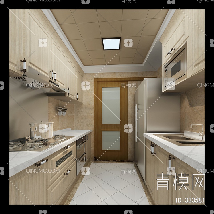 厨房空间  3D模型下载【ID:333581】
