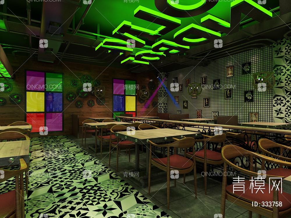 酒吧餐饮   3D模型下载【ID:333758】