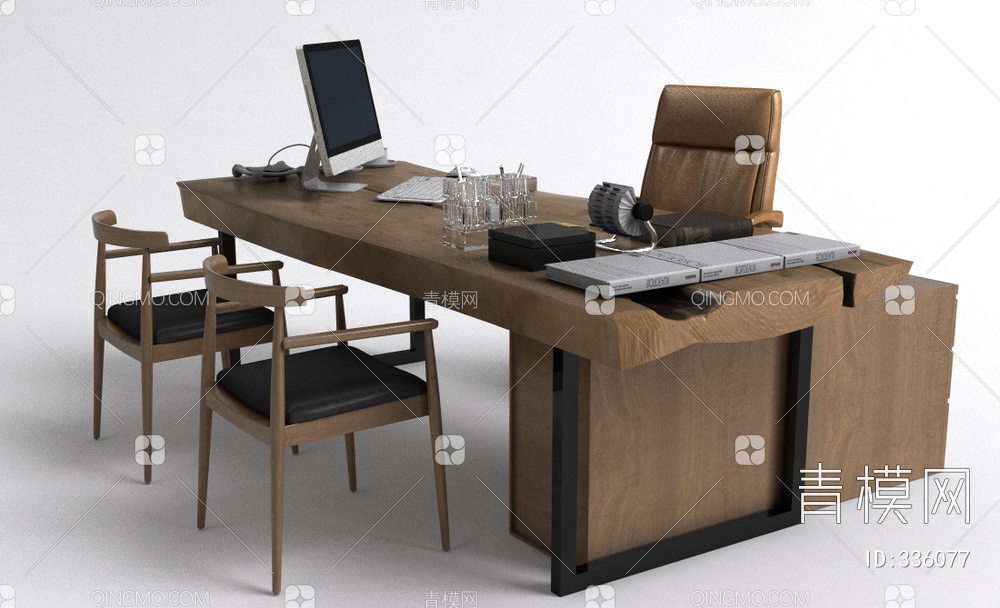 老板办公桌3D模型下载【ID:336077】