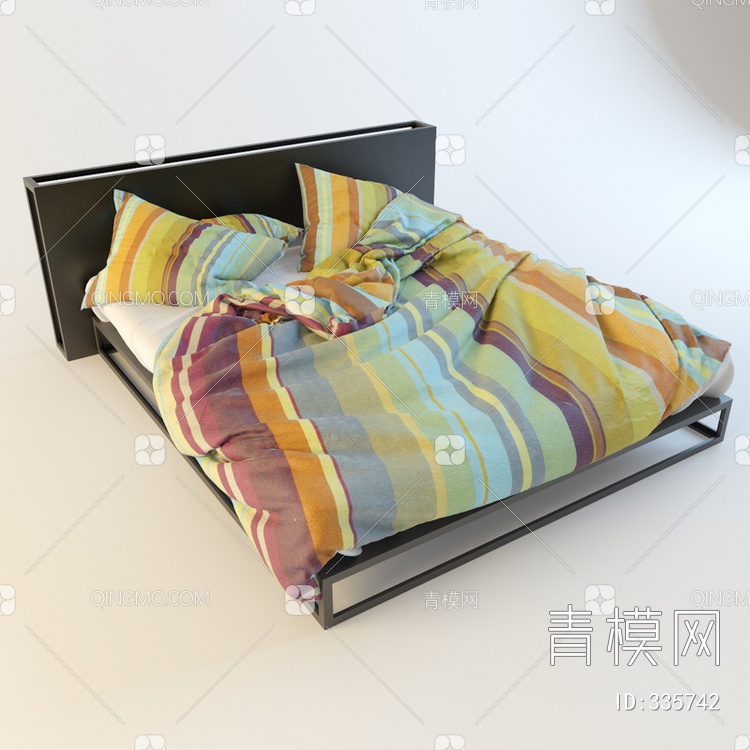 卧室床3D模型下载【ID:335742】