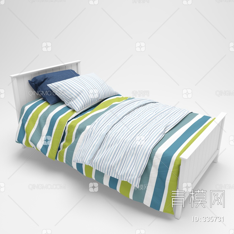 卧室床3D模型下载【ID:335731】