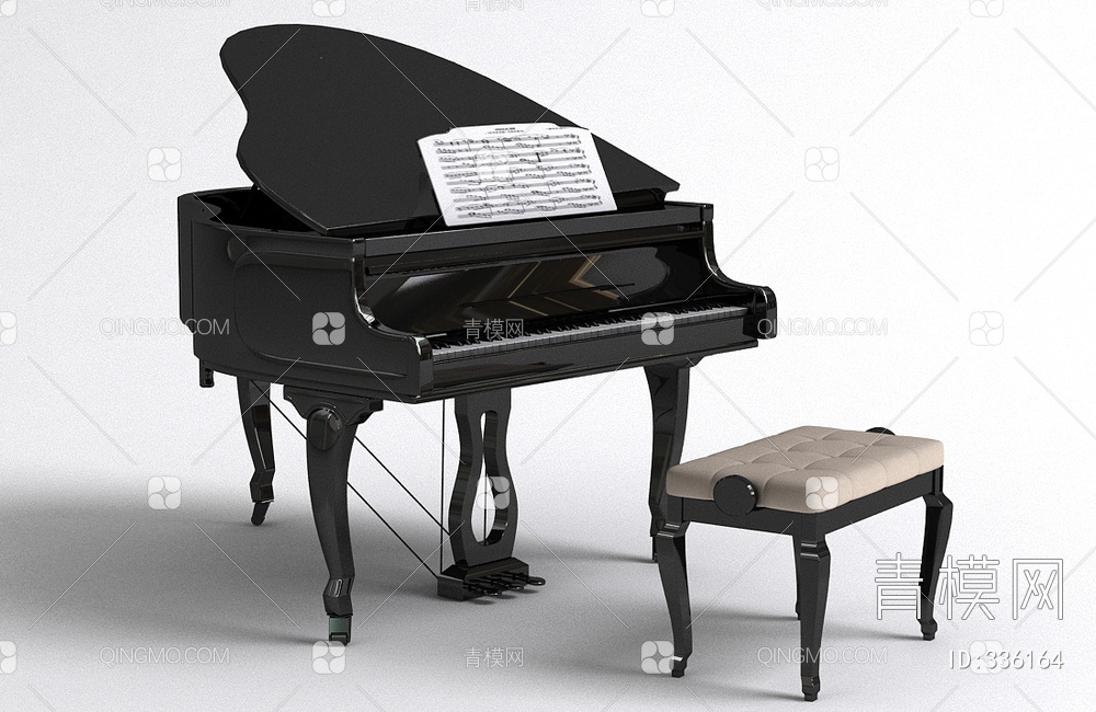 钢琴3D模型下载【ID:336164】