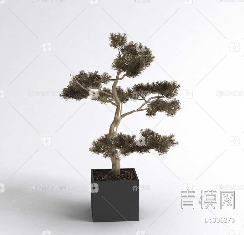 松树盆栽3D模型下载【ID:336273】