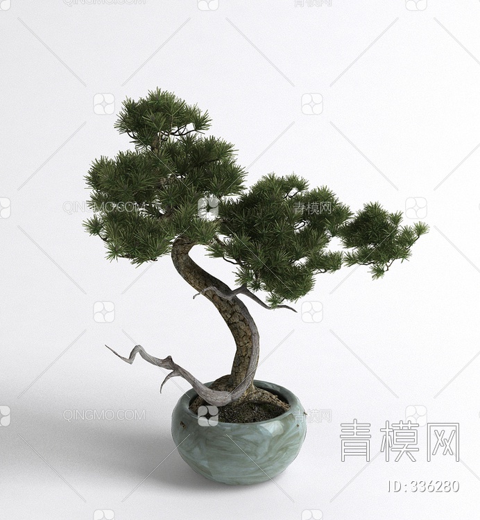 松树盆栽3D模型下载【ID:336280】
