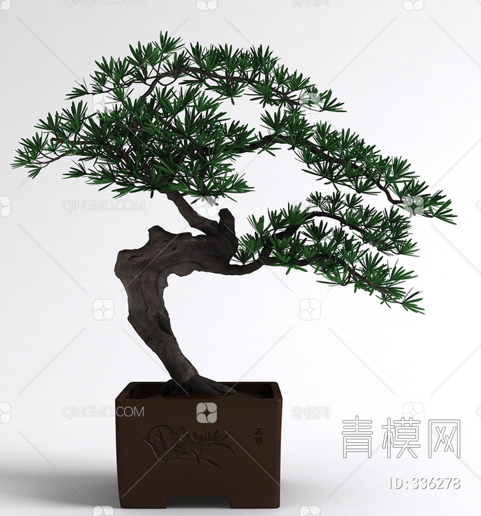 松树盆栽3D模型下载【ID:336278】