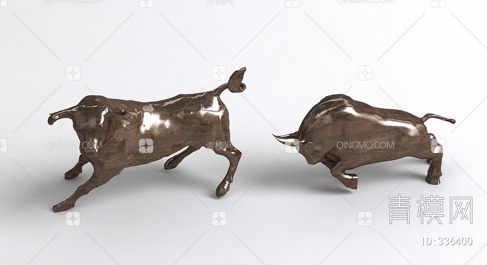 牦牛雕塑3D模型下载【ID:336400】