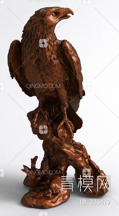 老鹰雕塑3D模型下载【ID:336419】