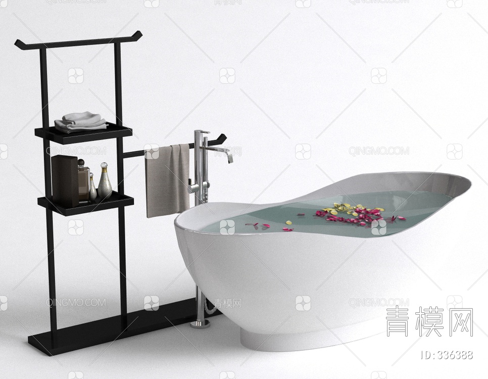 浴缸浴架组合3D模型下载【ID:336388】