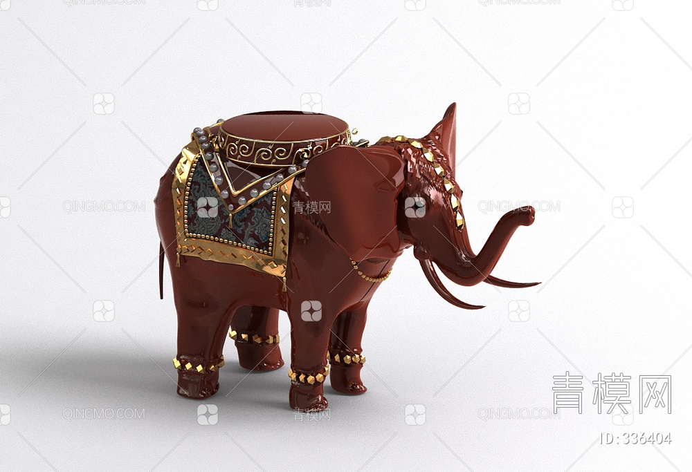 大象雕塑3D模型下载【ID:336404】