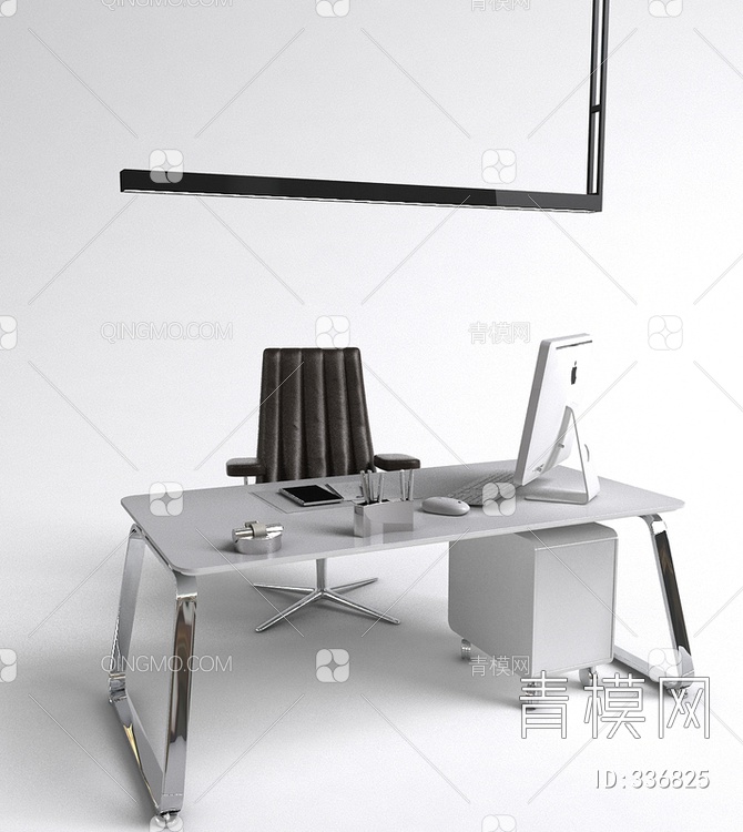 19年款办公桌椅3D模型下载【ID:336825】