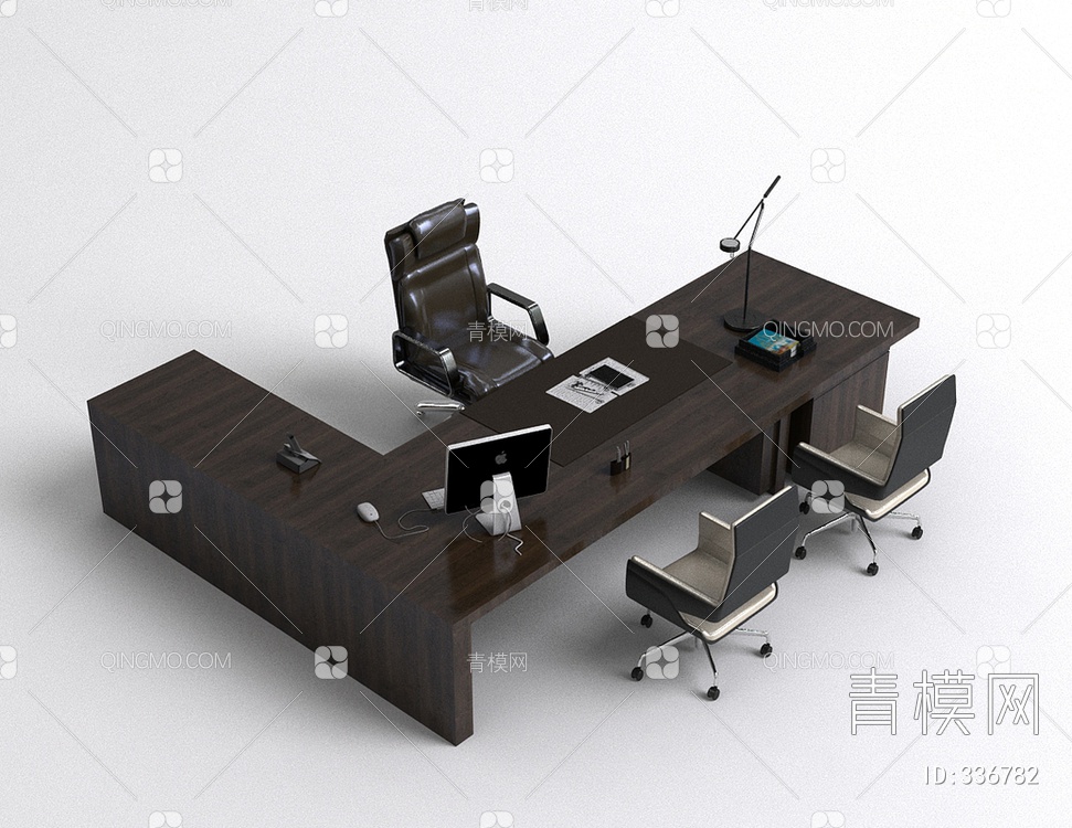 19年款办公桌3D模型下载【ID:336782】