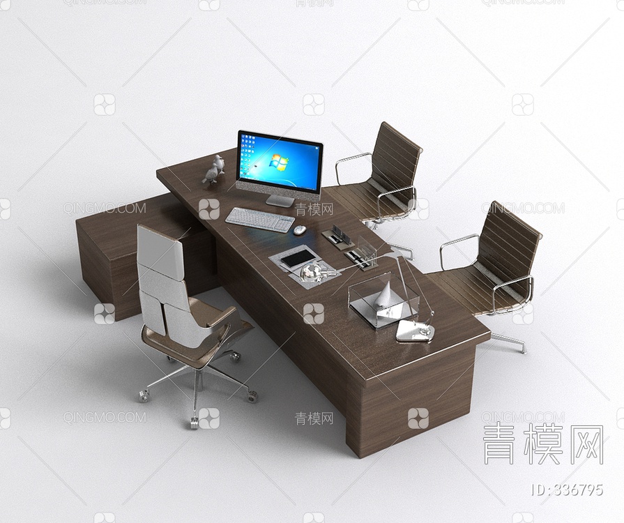 19年款办公桌3D模型下载【ID:336795】