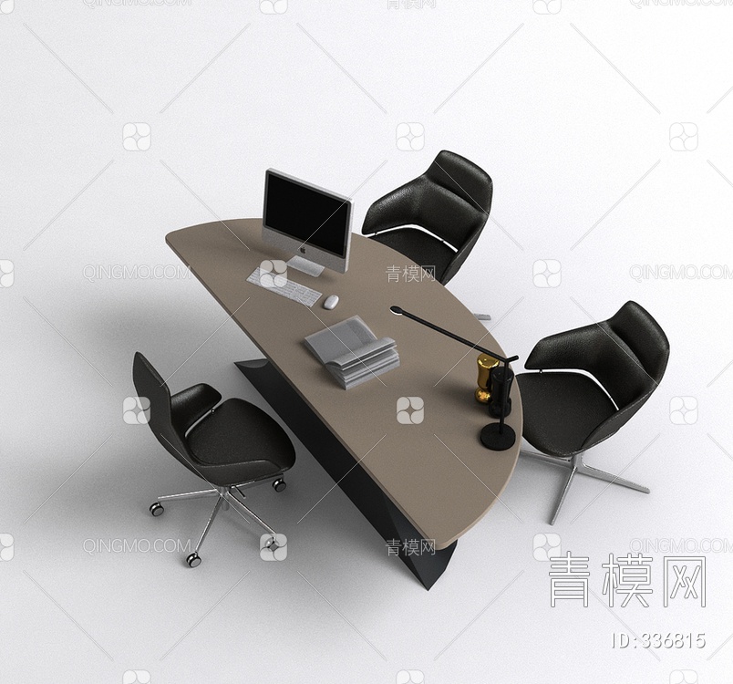 19年款办公桌3D模型下载【ID:336815】