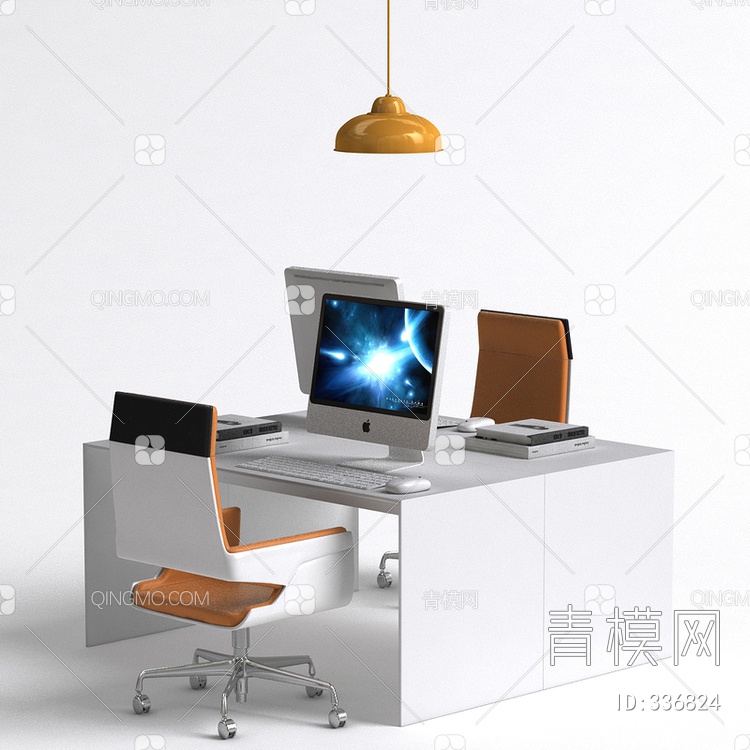 19年款办公桌3D模型下载【ID:336824】