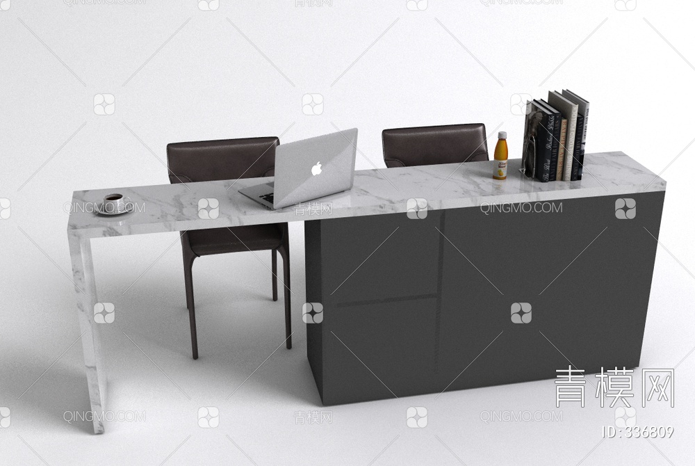 前台办公桌3D模型下载【ID:336809】