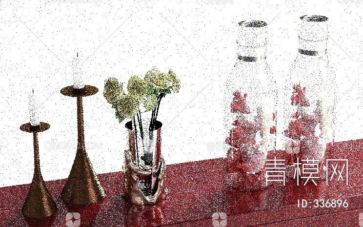 花瓶摆件组合3D模型下载【ID:336896】