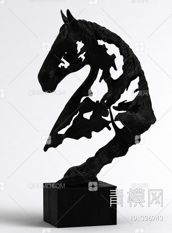 马头摆件3D模型下载【ID:336943】
