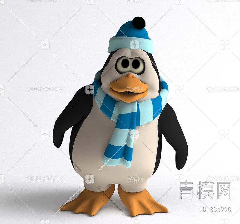 企鹅玩偶3D模型下载【ID:336990】
