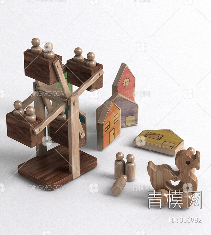 积木玩具3D模型下载【ID:336982】