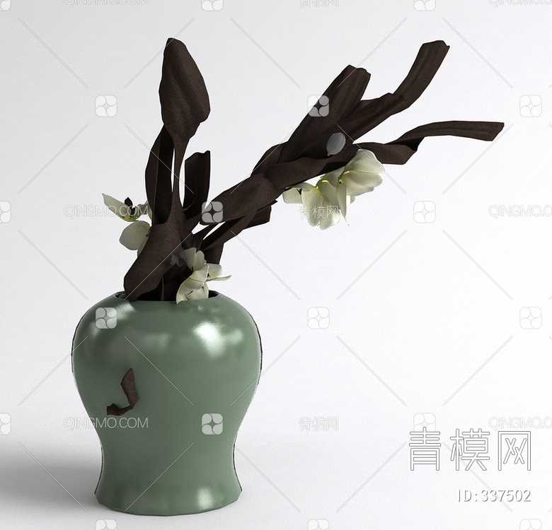 花瓶瓷器3D模型下载【ID:337502】